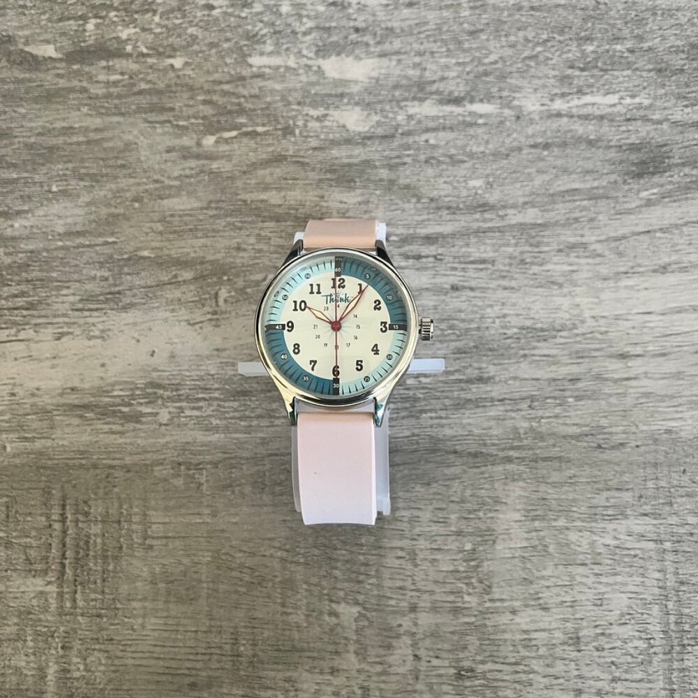 New! Think Medical Unisex Pale Pink Silicone Nurse Quadrant Watch 24 Hour